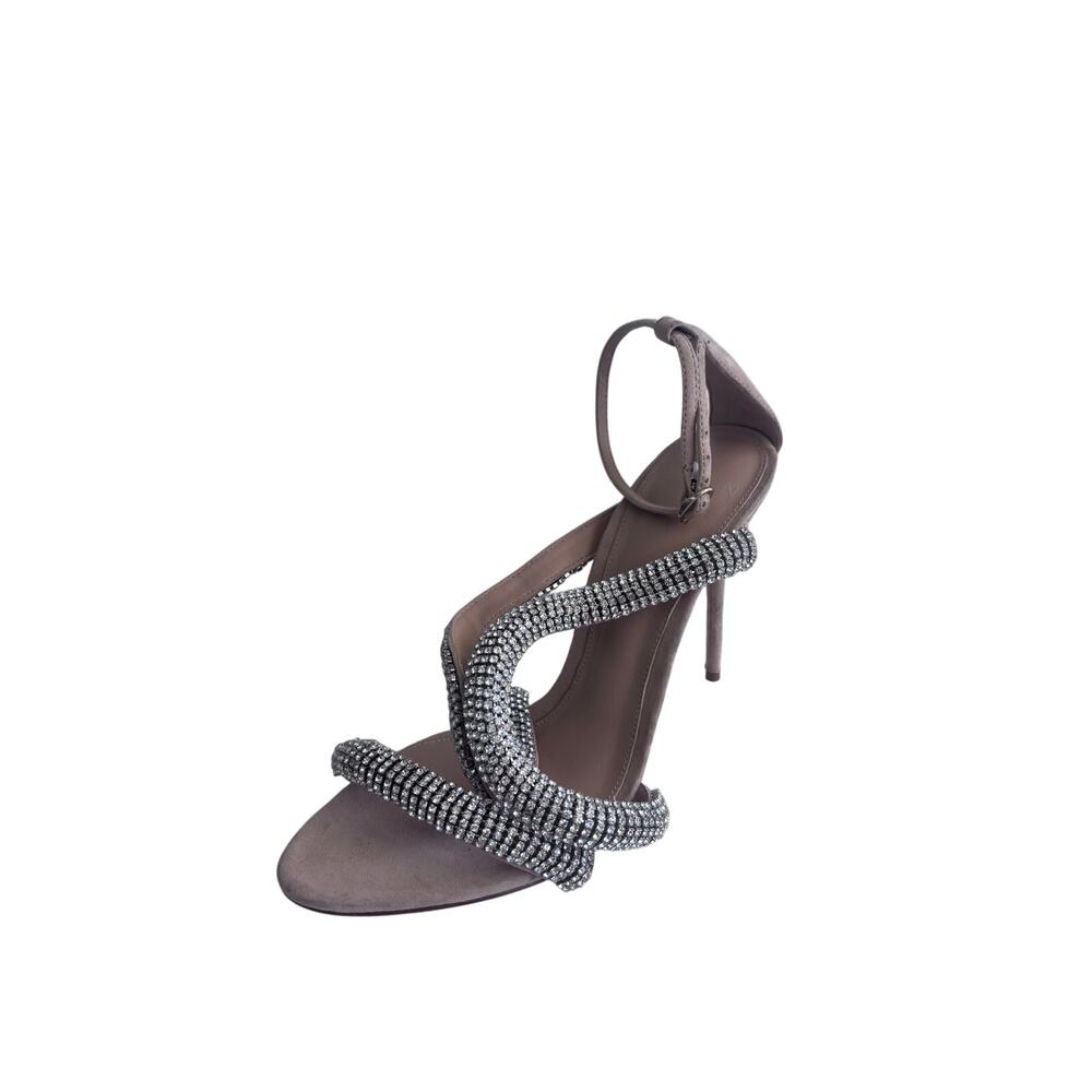 Alexandre Birman Cleo Embellished Crystal High Heel Sandals Women's Size 38.5